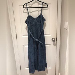 Long denim dress, 1X, can be strapless